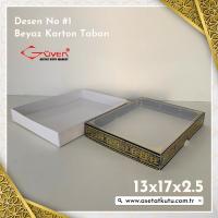 13x17x2.5 Altı Beyaz Karton, Üstü Kabe Temalı Asetat Kutu [Desen #1]
