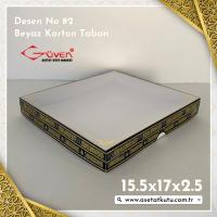 15.5x17x2.5 Altı Beyaz Karton, Üstü Kabe Temalı Asetat Kutu [Desen #2]