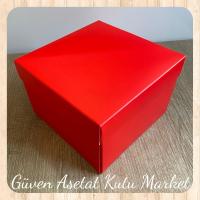 15x15x10 Kırmızı Komple Karton Kutu