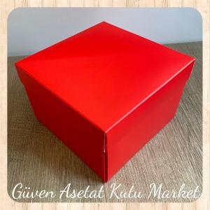 15x15x10 Kırmızı Komple Karton Kutu