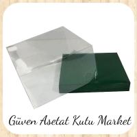 15x15x12 Altı Yeşil Karton Üstü Asetat Kutu
