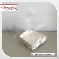 15x15x12 Beyaz Mermer Desen Pasta Kutusu