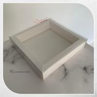 [Duvarlı Kutu] 15x15x3 Altı Beyaz Karton Üstü Asetat Kutu