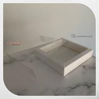 [Duvarlı Kutu] 15x15x3 Altı Beyaz Karton Üstü Asetat Kutu