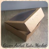 15x15x5 Kraft Pencereli Karton Kutu