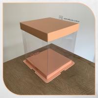 17x17x20 Pembe Karton ve Asetat Kutu (HM28)