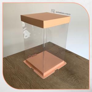 17x17x28 Pembe Karton ve Asetat Kutu (HM29)