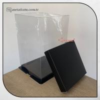 17x17x28 Siyah Karton ve Asetat Kutu (HM29)