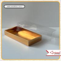 20x10x5.5 Altı Gold Metalize Karton Üstü Asetat Kutu