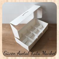 [8 Bölmeli] 20x10x5 Beyaz Pencereli Karton Kutu