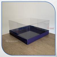 20x20x10 Altı Lacivert Karton Üstü Asetat Kutu