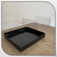 20x20x10 Altı Siyah Karton Üstü Asetat Kutu