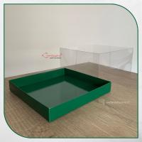 20x20x10 Altı Yeşil Karton Üstü Asetat Kutu