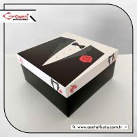 20x20x10 Damat Bohça Kutusu (Siyah Tabanlı)