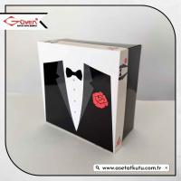 20x20x10 Damat Bohça Kutusu (Siyah Tabanlı)