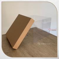 20x20x15 Altı Kraft Karton Üstü Asetat Kutu