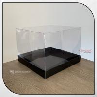 20x20x15 Altı Siyah Karton Üstü Asetat Kutu