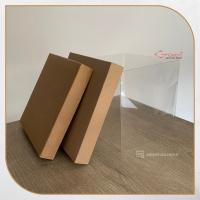 20x20x17.5 Asetat, Çift Taraflı Kraft Karton Kutu
