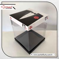 20x20x25 Damat Bohça Kutusu (Siyah Tabanlı)