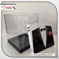 20x20x25 Damat Bohça Kutusu (Siyah Tabanlı)