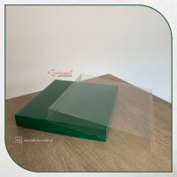 20x20x3 Altı Yeşil Karton Üstü Asetat Kutu