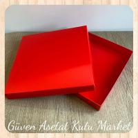 20x20x3 Kırmızı Komple Karton Kutu