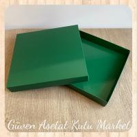 20x20x3 Yeşil Komple Karton Kutu