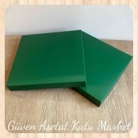 20x20x3 Yeşil Komple Karton Kutu