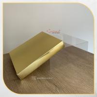 20x20x8 Altı Gold Metalize Karton Üstü Asetat Kutu