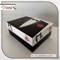 20x25x10 Damat Bohça Kutusu (Siyah Tabanlı)