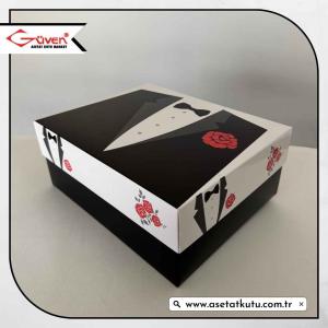 20x25x10 Damat Bohça Kutusu (Siyah Tabanlı)