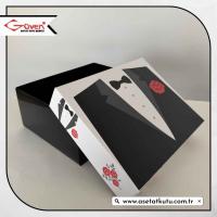 20x25x10 Damat Bohça Kutusu (Siyah Tabanlı)