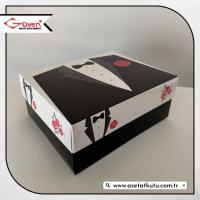 20x25x10 Damat Bohça Kutusu (Siyah Tabanlı)