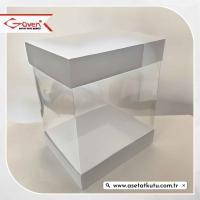20x25x30 Beyaz Karton & Asetat Kutu