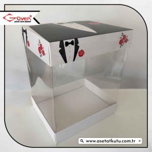 20x25x30 Damat Bohça Kutusu (Beyaz Tabanlı)