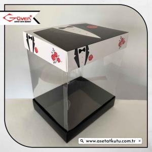 20x25x30 Damat Bohça Kutusu (Siyah Tabanlı)
