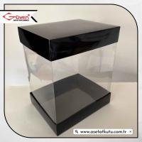 20x25x30 Siyah Karton & Asetat Kutu