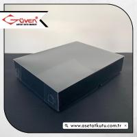20x25x5 Altı Siyah Karton Üstü Asetat Kutu