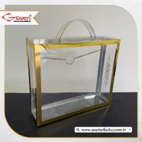 22.5x19.5x6 Gold Yaldızlı Asetat Çanta