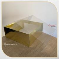 25x25x10 Altı Gold Karton Üstü Asetat Kutu