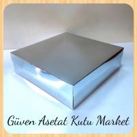 25x25x10 Gümüş Komple Karton Kutu
