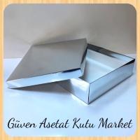 25x25x10 Gümüş Komple Karton Kutu