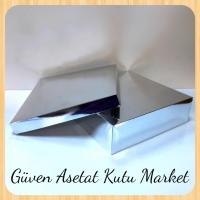 25x25x10 Gümüş Komple Karton Kutu