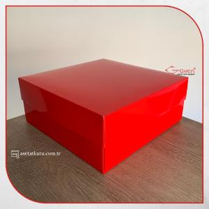 25x25x10 Kırmızı Komple Karton Kutu
