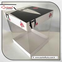 25x25x30 Damat Bohça Kutusu (Beyaz Tabanlı)