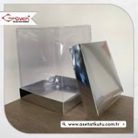 25x25x30 Gümüş Metalize Karton & Asetat Kutu