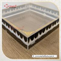 25x25x5 Kabe Örtüsü Desenli, Şeffaf Tabanlı Kutu