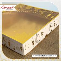 25x25x5 Beyaz Yaldız Baskılı, Gold Tabanlı Kutu