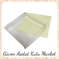 25x25x7 Altı Krem Karton Üstü Asetat Kutu