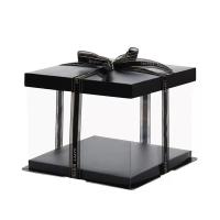 26x26x24 Siyah Karton ve Asetat Kutu (HM34)